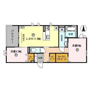 2LDK 間取り図