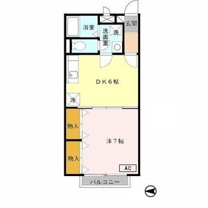 1DK 間取り図