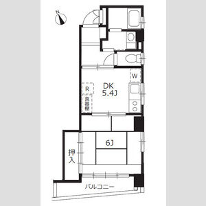 1DK 間取り図
