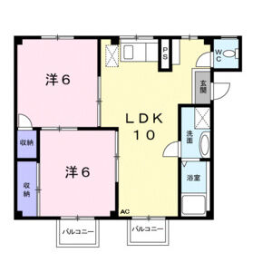 2LDK 間取り図