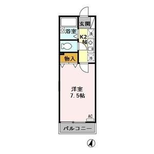 1K 間取り図