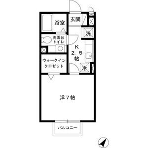 1K 間取り図