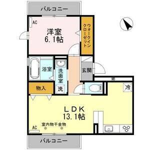 1LDK 間取り図