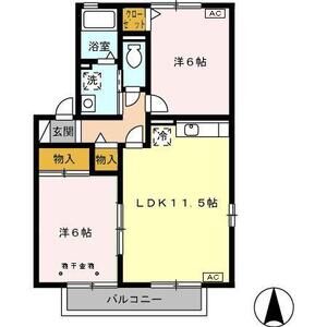 2LDK 間取り図