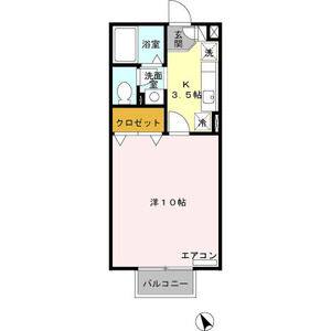 1K 間取り図