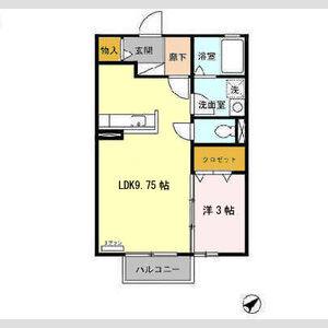 1LDK 間取り図