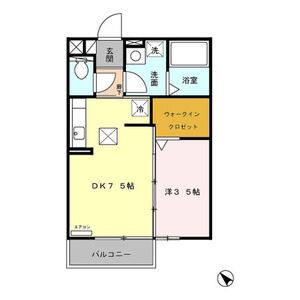 1DK 間取り図