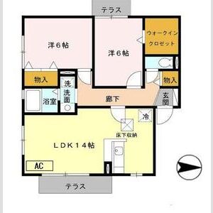 2LDK 間取り図