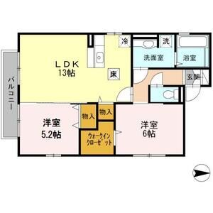 2LDK 間取り図