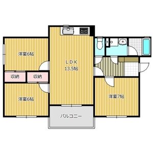 3LDK 間取り図