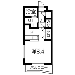 1K 間取り図