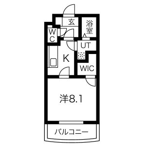 1K 間取り図