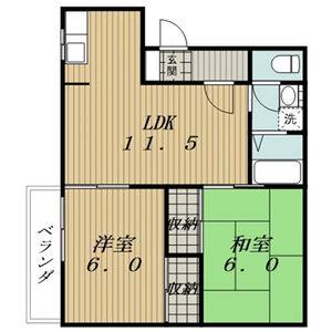 2LDK 間取り図