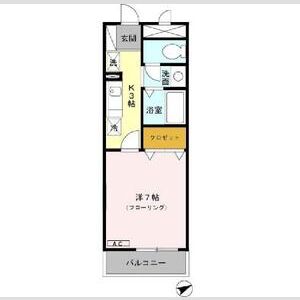 1K 間取り図