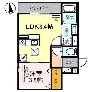 1LDK 間取り図