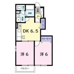 2DK 間取り図