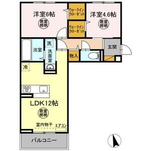 2LDK 間取り図
