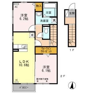 2LDK 間取り図