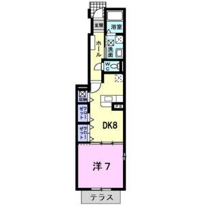 1DK 間取り図