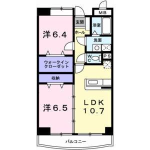 2LDK 間取り図