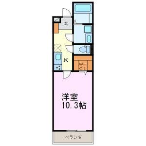 1K 間取り図