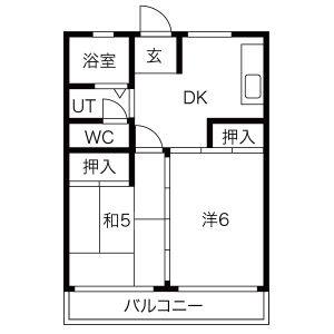 2DK 間取り図