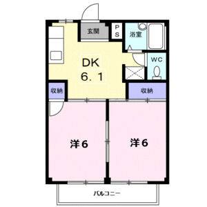 2DK 間取り図