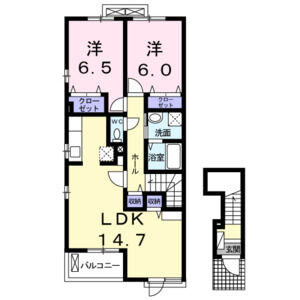 2LDK 間取り図