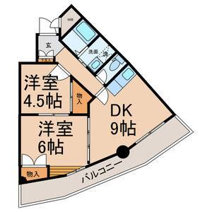 2DK 間取り図
