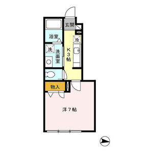 1K 間取り図
