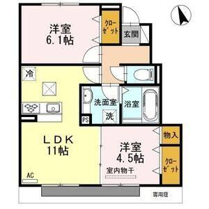 2LDK 間取り図