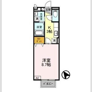 1K 間取り図