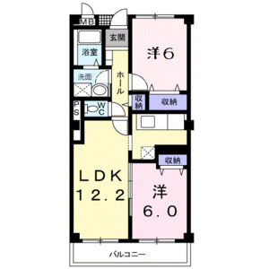 2LDK 間取り図