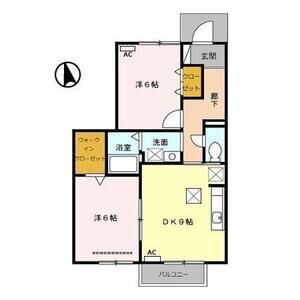 2DK 間取り図