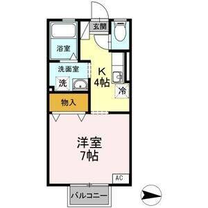 1K 間取り図