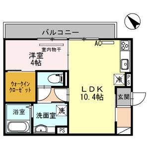 1LDK 間取り図