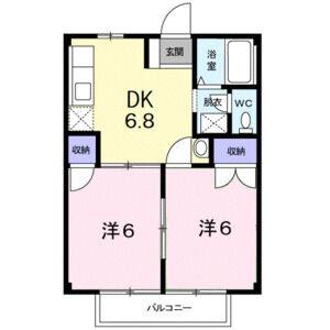 2DK 間取り図