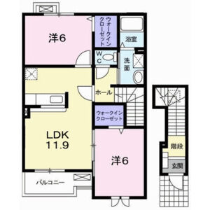 2LDK 間取り図