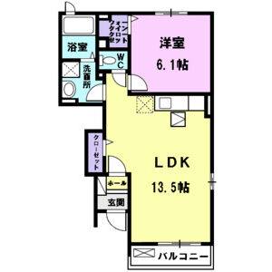 1LDK 間取り図