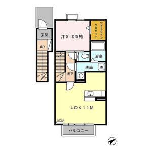 1LDK 間取り図