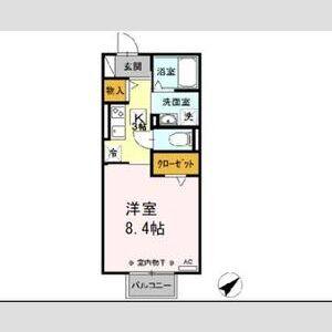 1K 間取り図