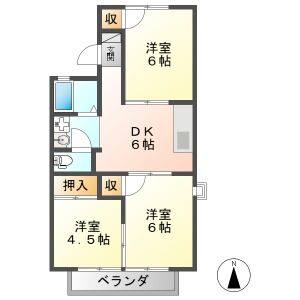 3DK 間取り図