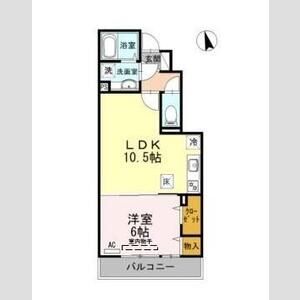 1LDK 間取り図