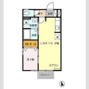 1LDK 間取り図