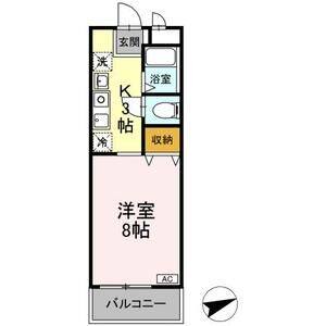 1K 間取り図