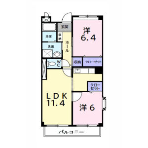 2LDK 間取り図