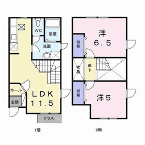 2LDK 間取り図