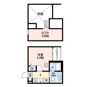 1K 間取り図
