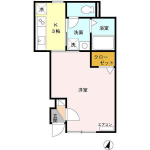 1K 間取り図