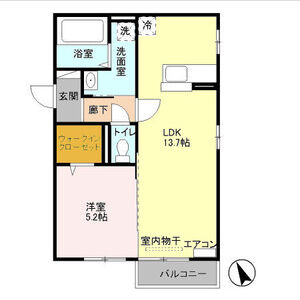 1LDK 間取り図
